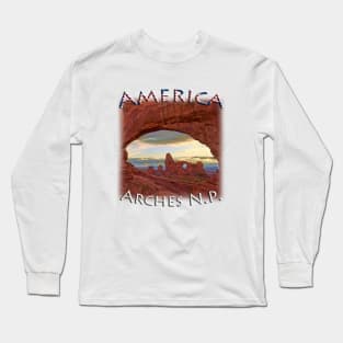 America - Utah - Arches National Park, Turret Arch Long Sleeve T-Shirt